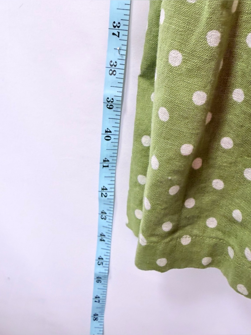 Abercrombie & Fitch Green Polka Dot Puff-Sleeve Midi Dress - Picture 12 of 14